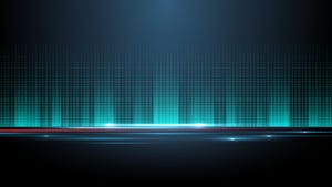 Abstract technology concept lighting effect on dark blue background