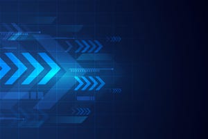 arrows on a blue background