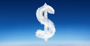 dollar sign made out of clouds
