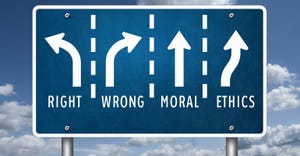 ethics road sign