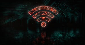 glowing orange wifi icon