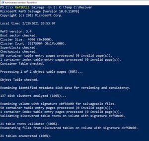 How to Salvage Data from a Badly Damaged ReFS Volume
