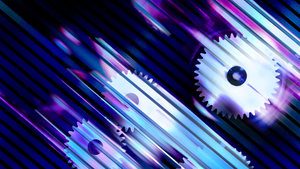 abstract image of cogs and diagonal lines
