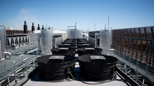 Data center cooling unit on roof